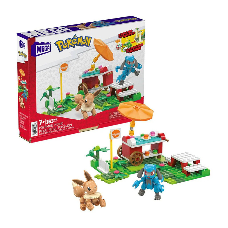Mega Pokémon Build Pokémon Picnic Set: Eevee & Riolu - 163pc - بوكيمون